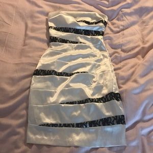 B. Darlin strapless party dress satin look